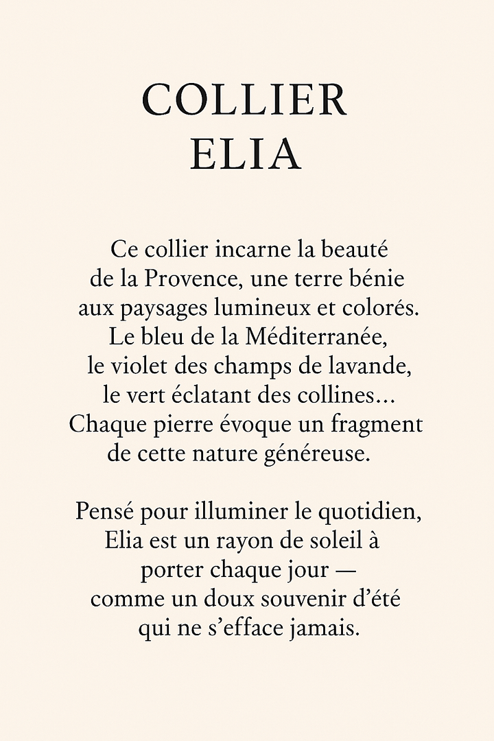 Collier Elia – Apatite, Améthyste ou Péridot - Priscille & Aquila