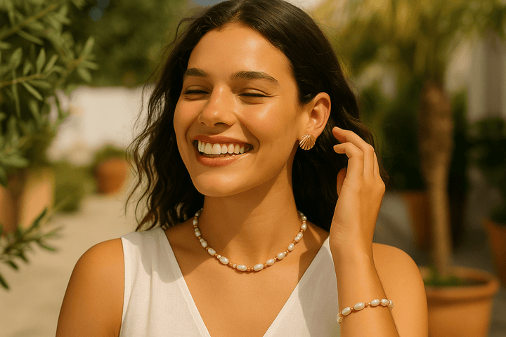 Collier Hosanna - Perles d’eau douce - Priscille & Aquila