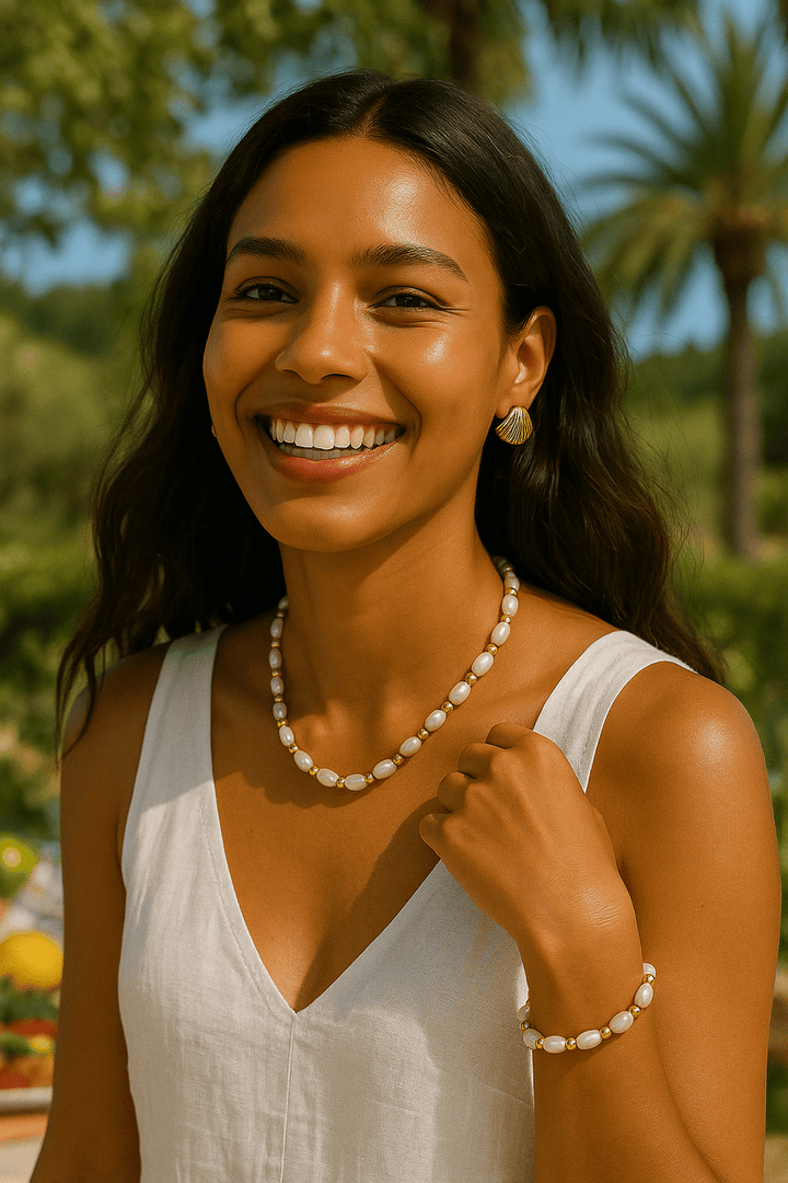 Collier Hosanna - Perles d’eau douce - Priscille & Aquila