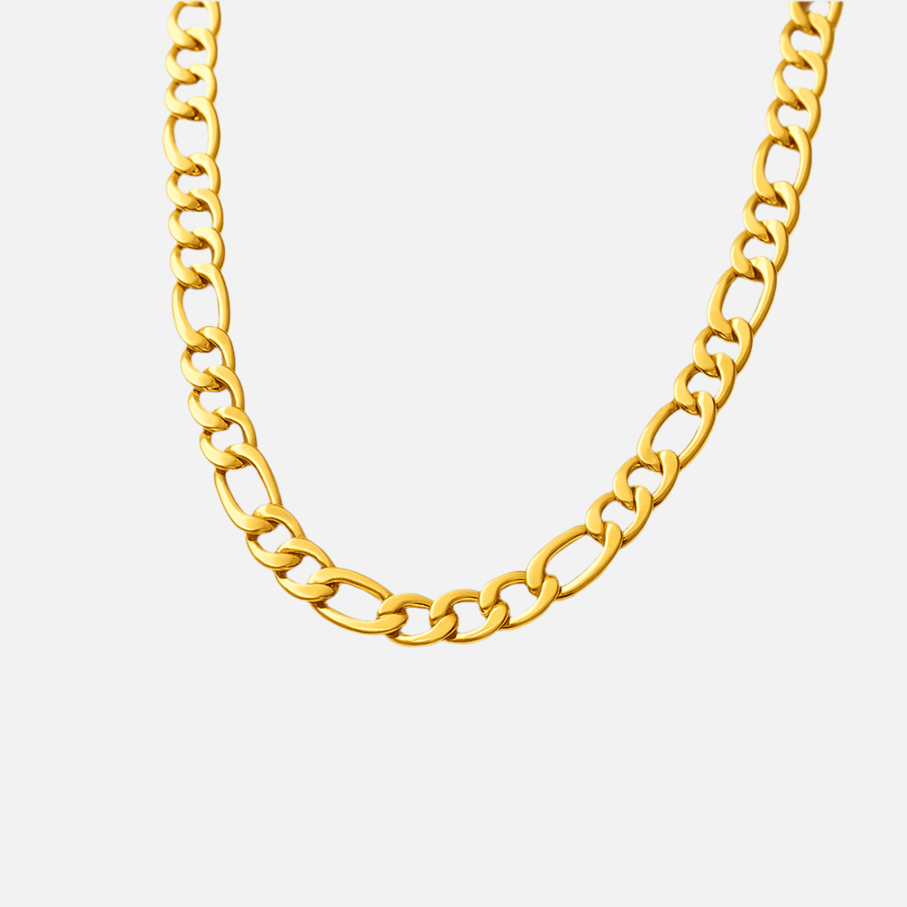 Collier EZRA – Chaîne Figaro Acier Inoxydable - Priscille & Aquila