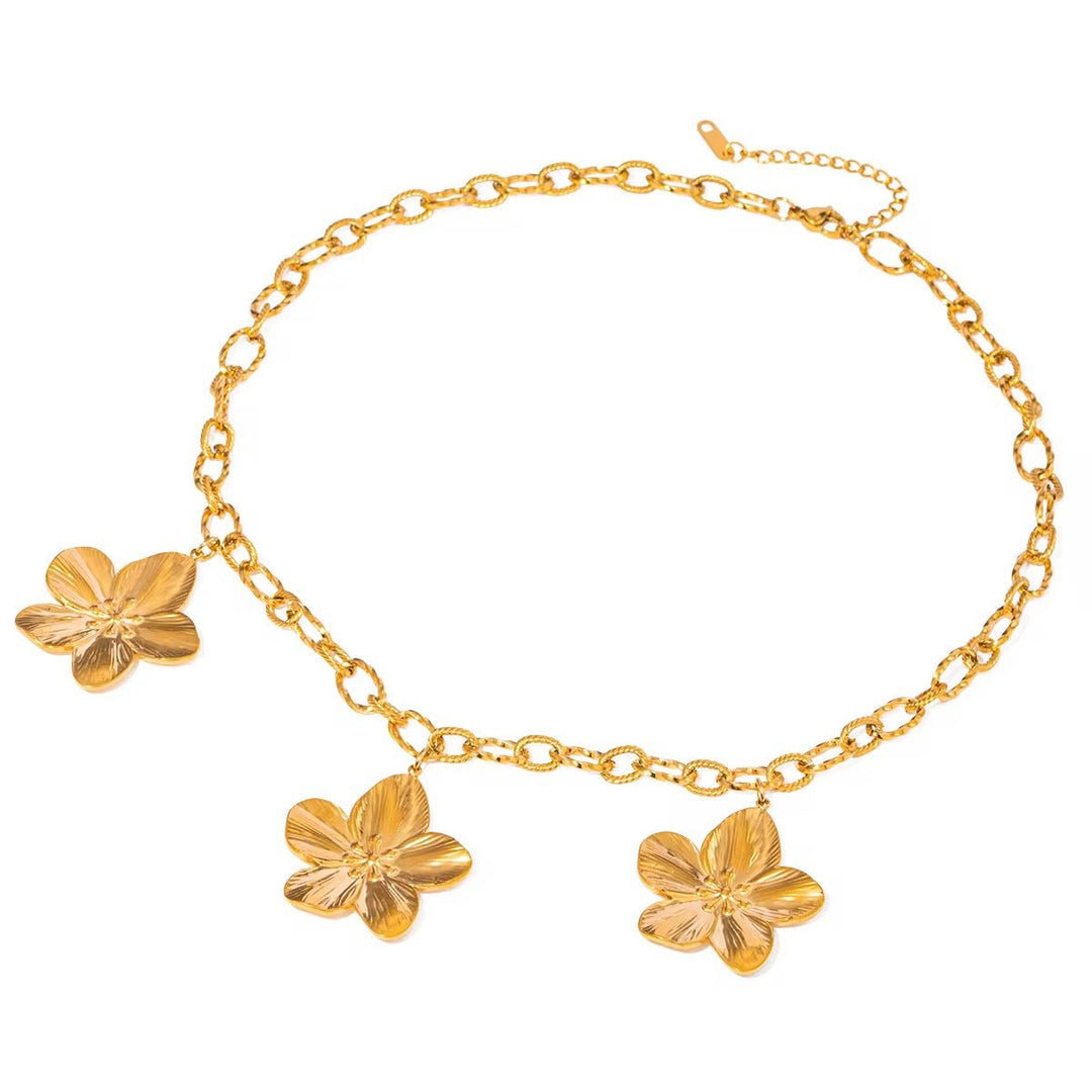 Collier à breloques fleurs Liora - Priscille & Aquila