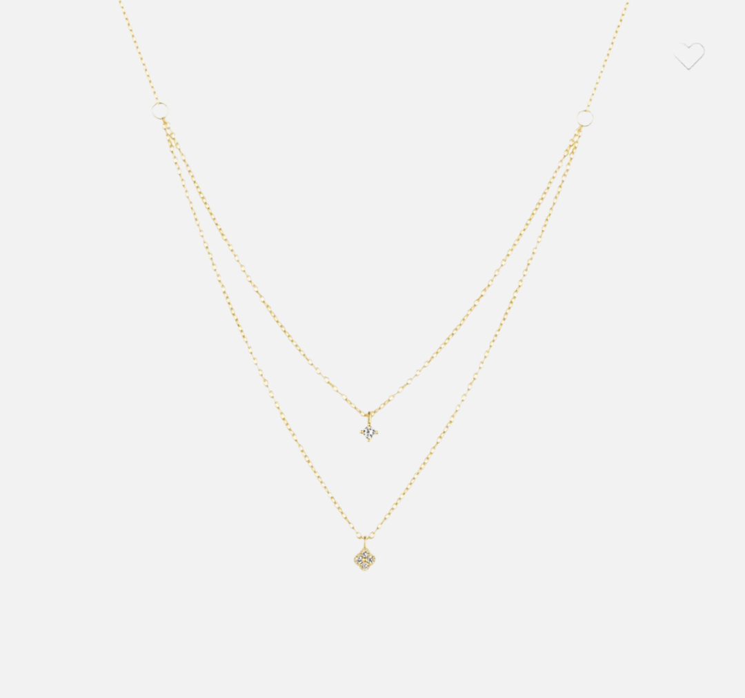 Collier en Argent 925 Doré à l’or fin - Duo étoiles - Priscille & Aquila