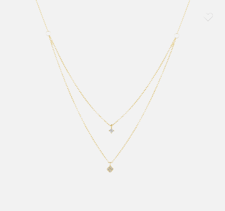 Collier en Argent 925 Doré à l’or fin - Duo étoiles - Priscille & Aquila