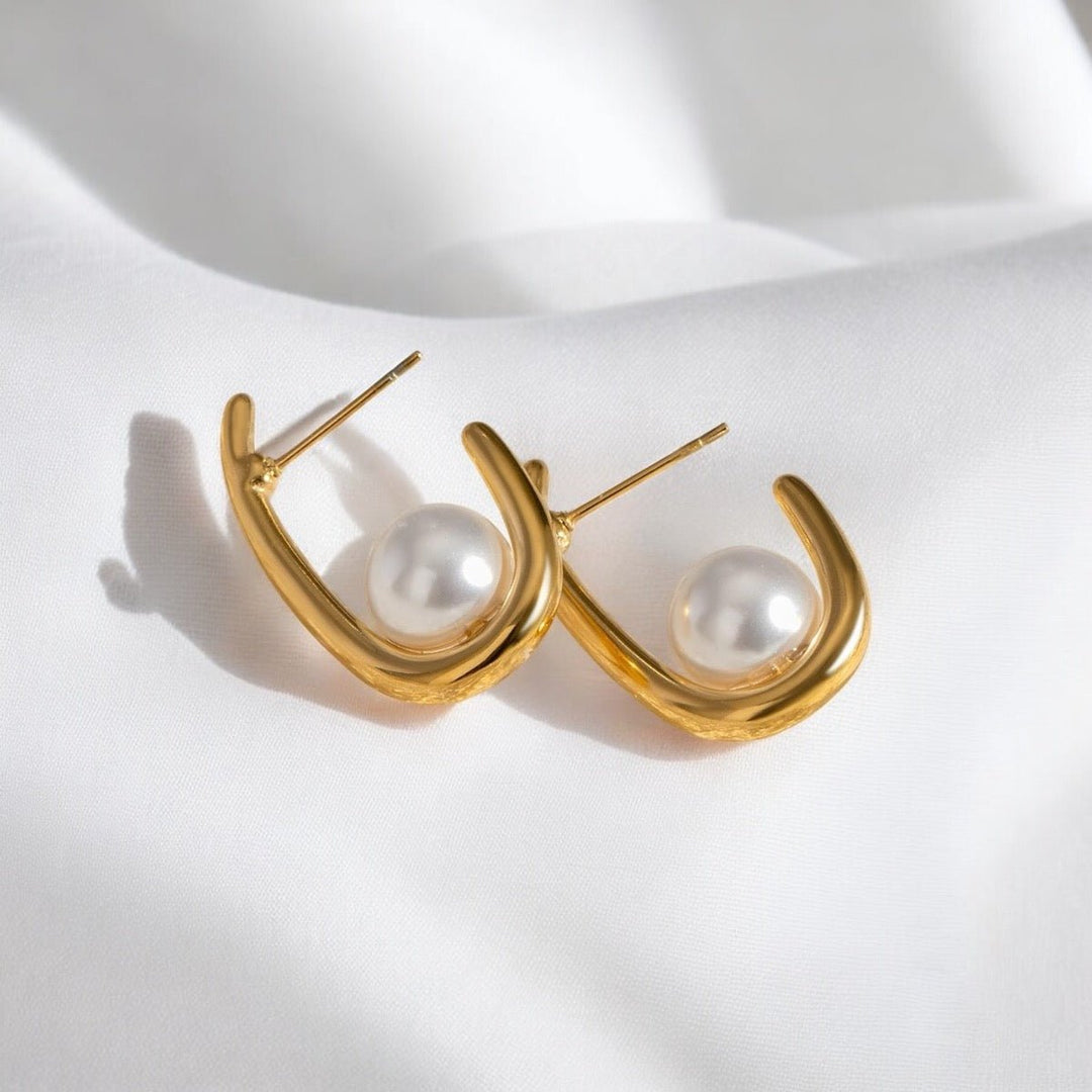 Boucles d’Oreilles Lyra – Élégance Moderne et Intemporelle - Priscille & Aquila