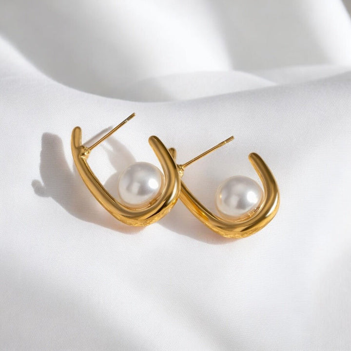 Boucles d’Oreilles Lyra – Élégance Moderne et Intemporelle - Priscille & Aquila