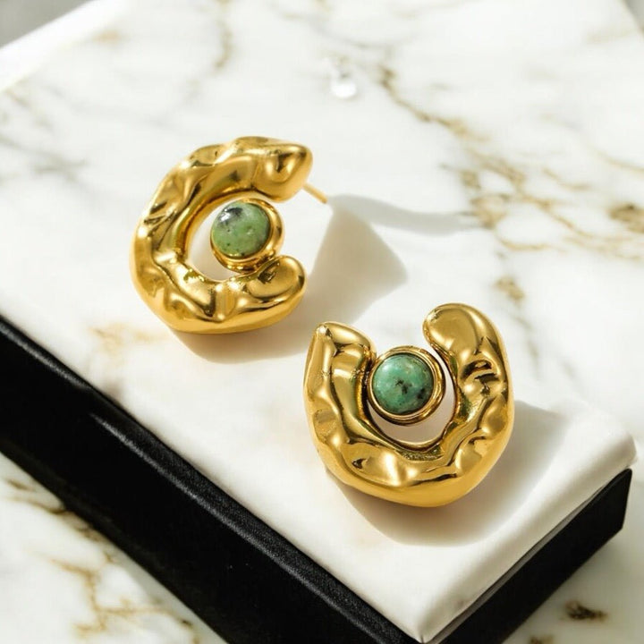 Boucles d’oreilles “Lunaria” – Éclat et Élégance intemporelle - Priscille & Aquila