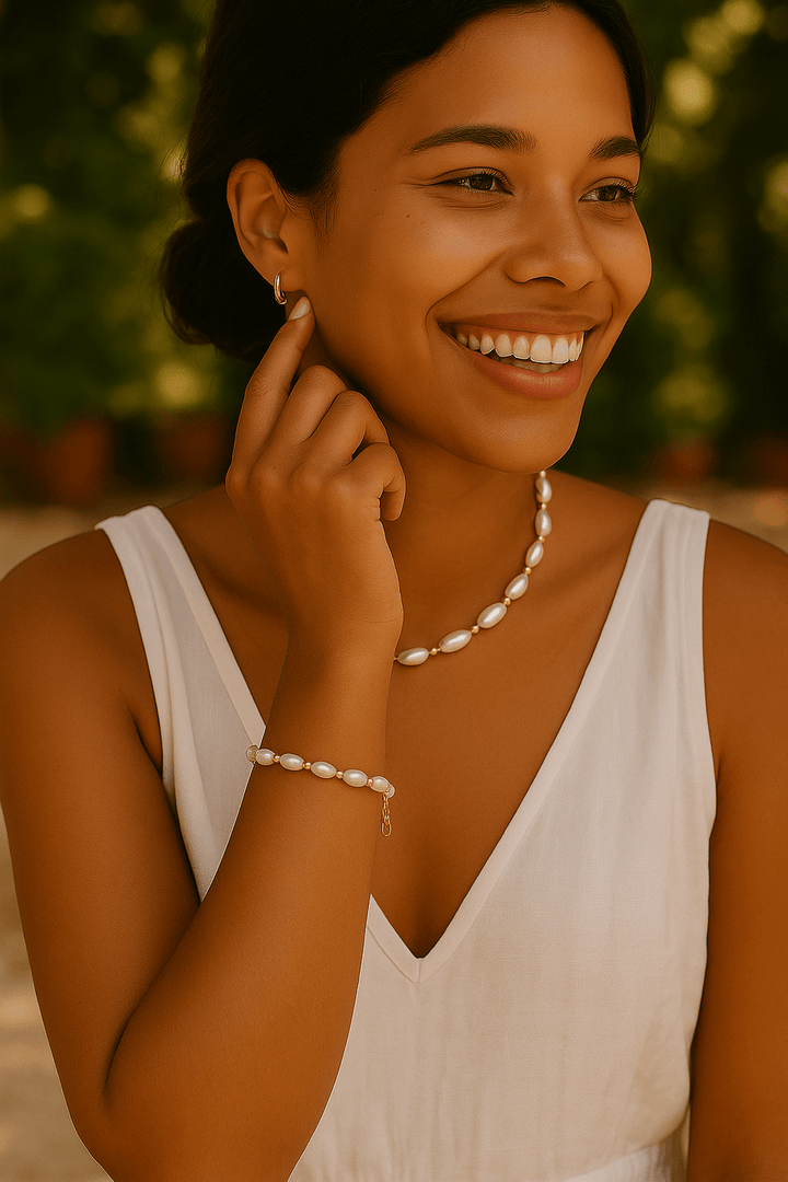 Collier Hosanna - Perles d’eau douce - Priscille & Aquila