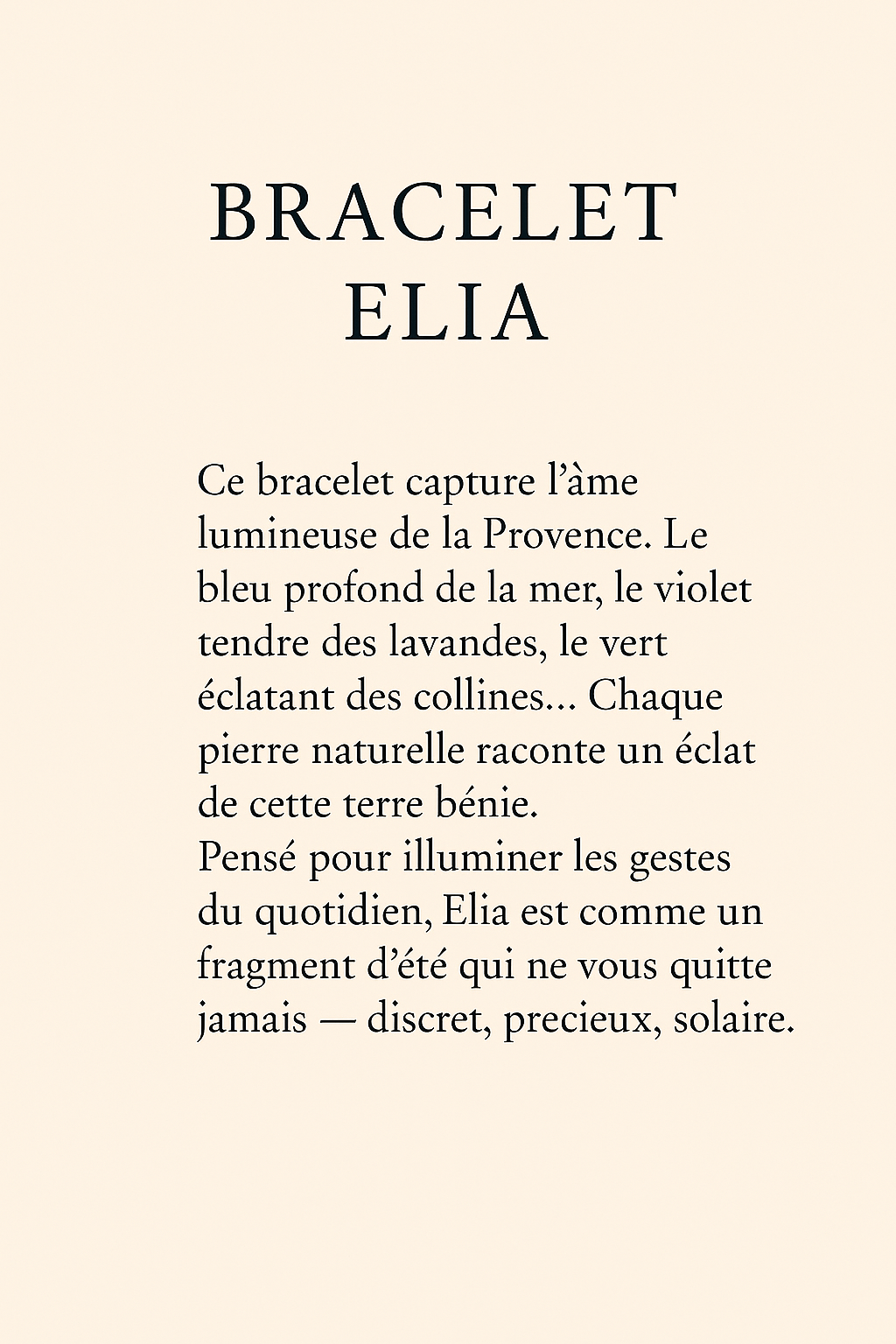 Bracelet Elia - Priscille & Aquila