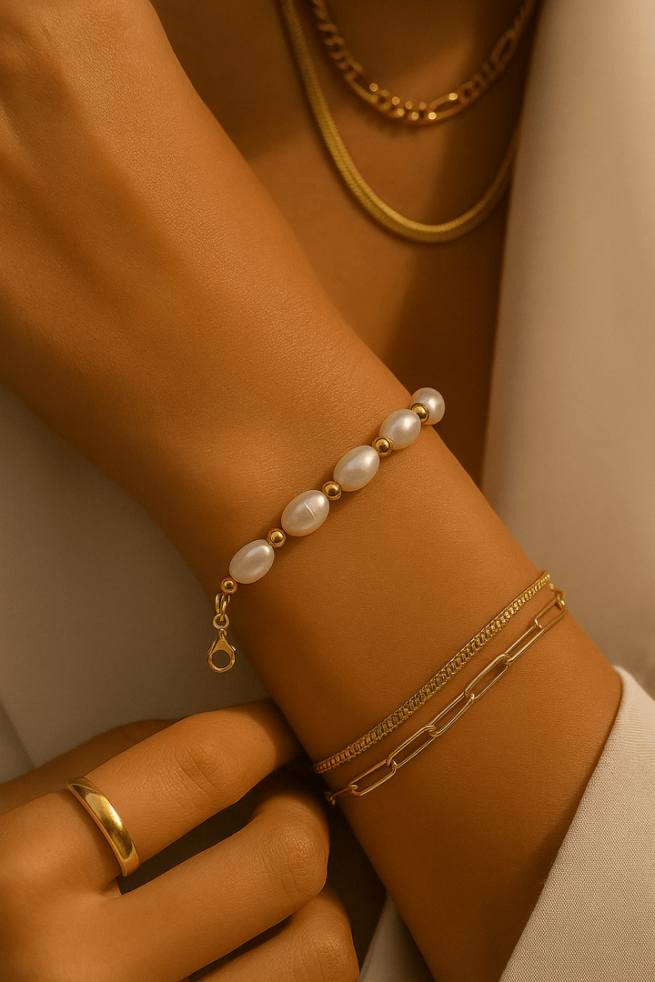 Bracelet Hosanna - Perles d’eau douce - Priscille & Aquila