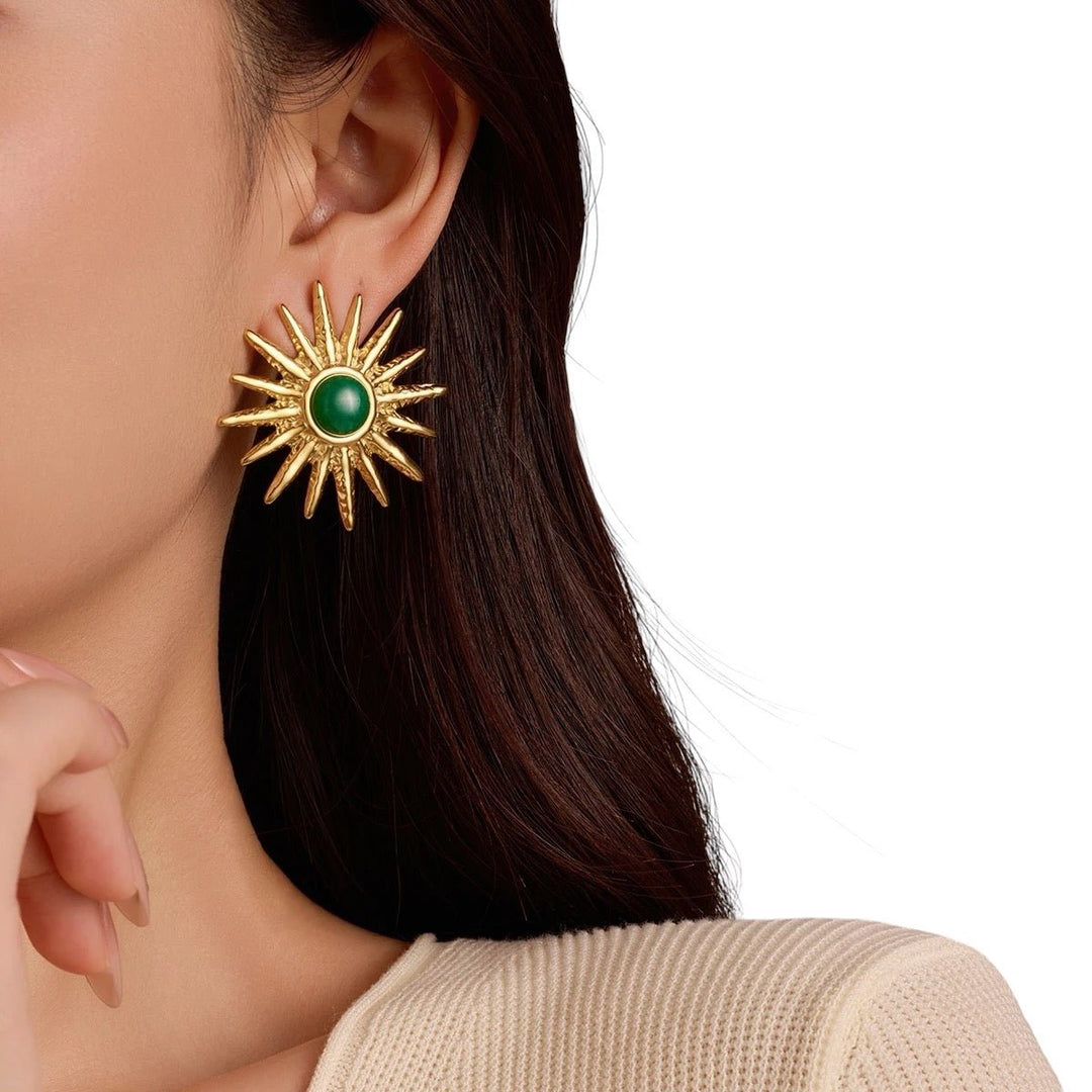 Boucles d’Oreilles Ketura – Rayonnement et Élégance Solaire - Priscille & Aquila