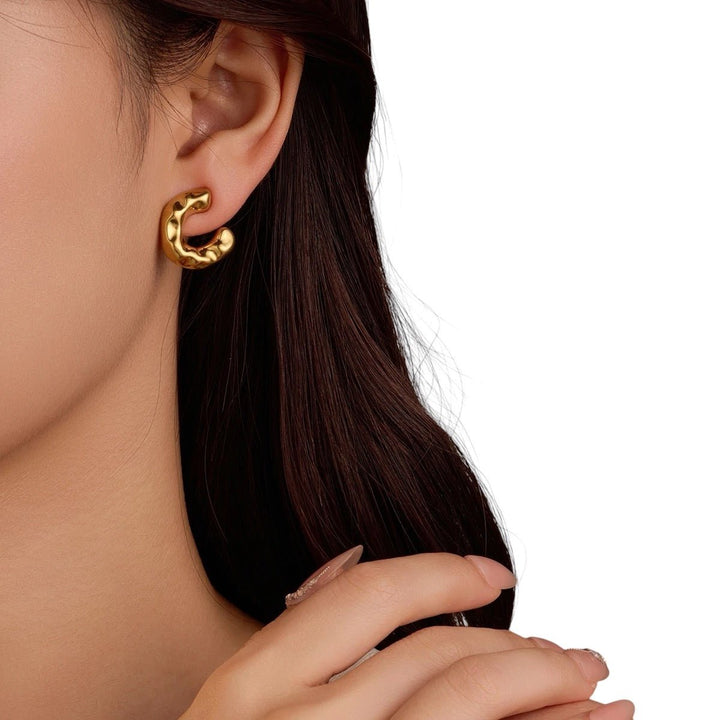 Boucles d’Oreilles Marie – Élégance Brute et Intemporelle - Priscille & Aquila