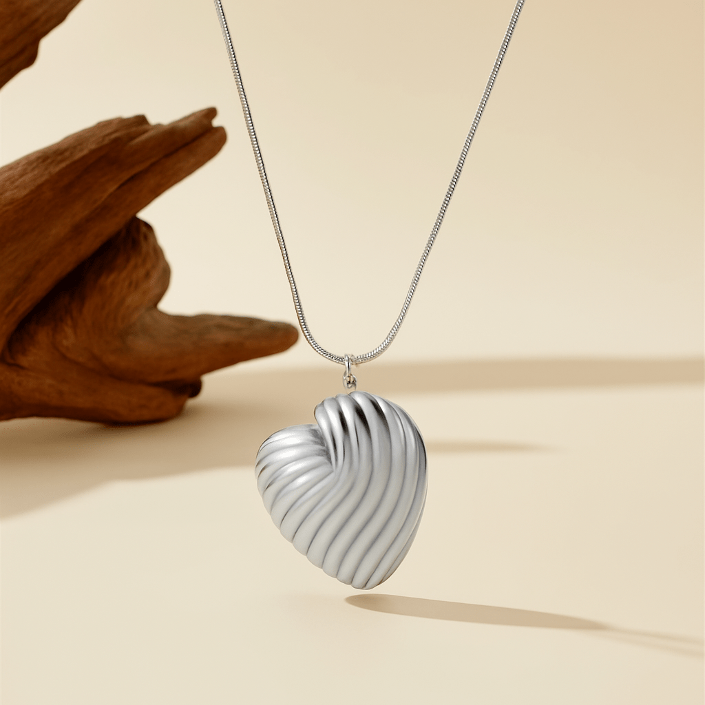 Collier en acier inoxydable Cœur Amour - Priscille & Aquila