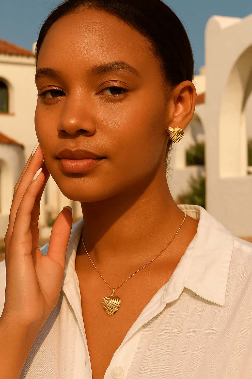 Boucles d’oreilles en acier inoxydable - Salya - Priscille & Aquila