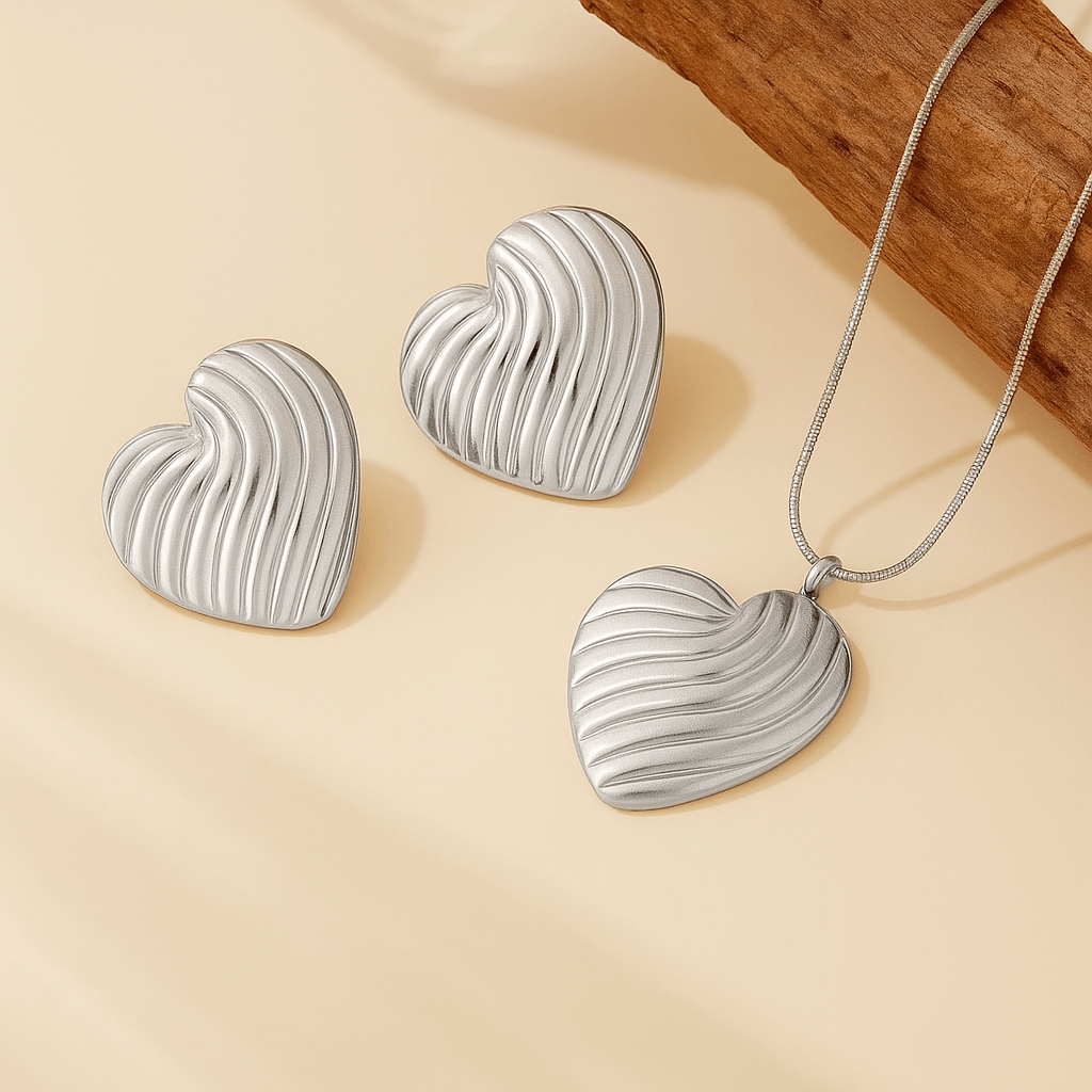 Collier en acier inoxydable Cœur Amour - Priscille & Aquila