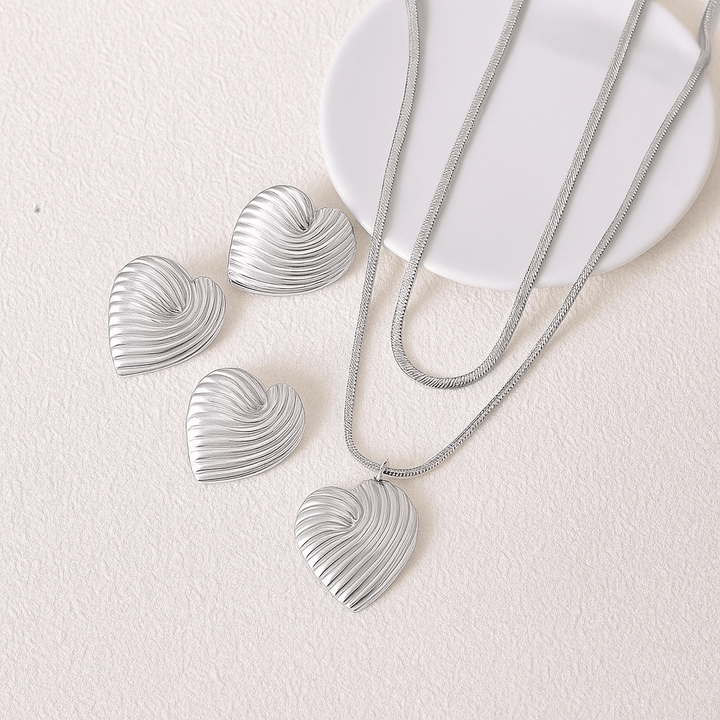 Collier en Acier inoxydable en Set - Aura - Priscille & Aquila