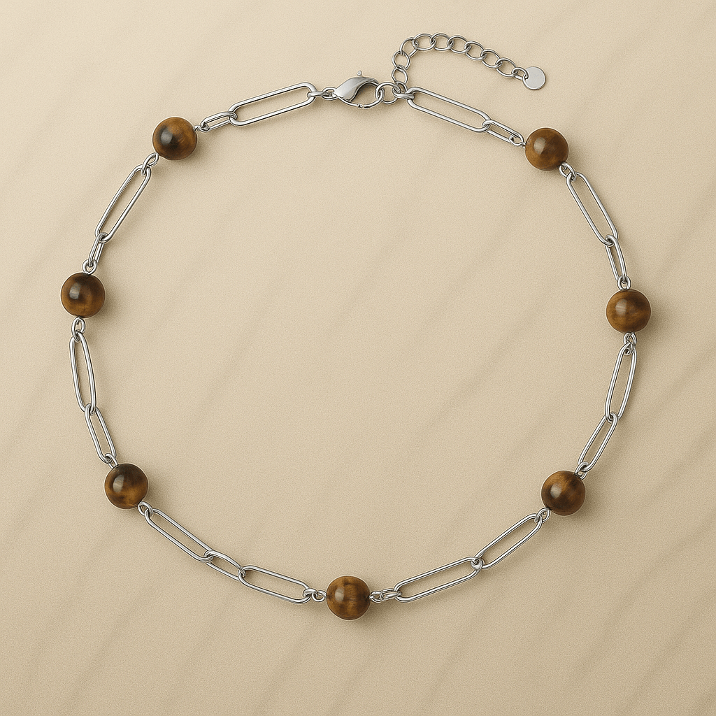 Collier “Amélé” Élégance solaire et pierres naturelles - Priscille & Aquila
