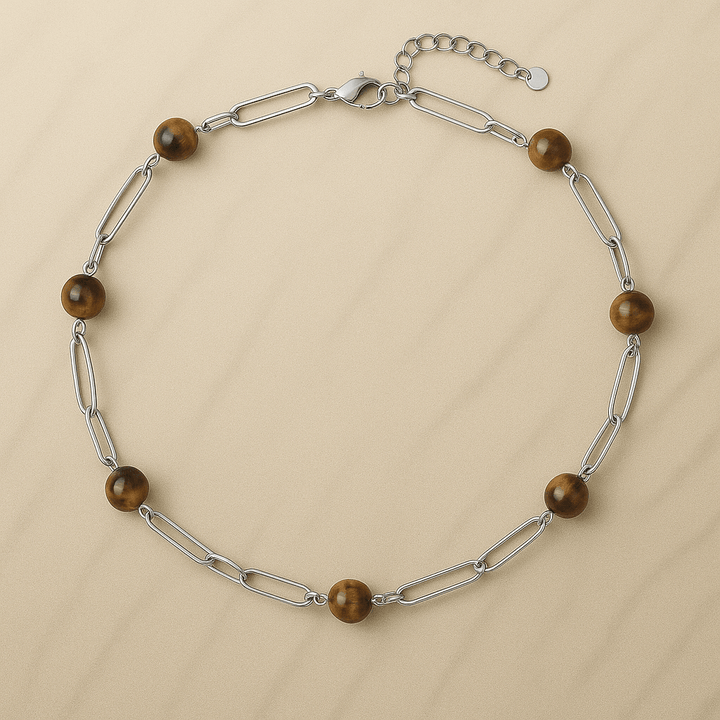Collier “Amélé” Élégance solaire et pierres naturelles - Priscille & Aquila
