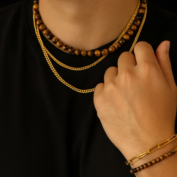Bracelet Dominique – Maille trombone en acier inoxydable - Priscille & Aquila