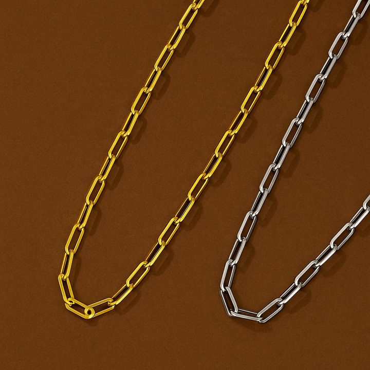 Collier Dominique – Maille trombone en acier inoxydable - Priscille & Aquila