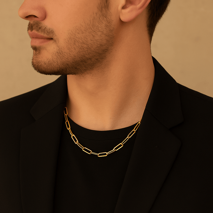 Collier Dominique – Maille trombone en acier inoxydable - Priscille & Aquila