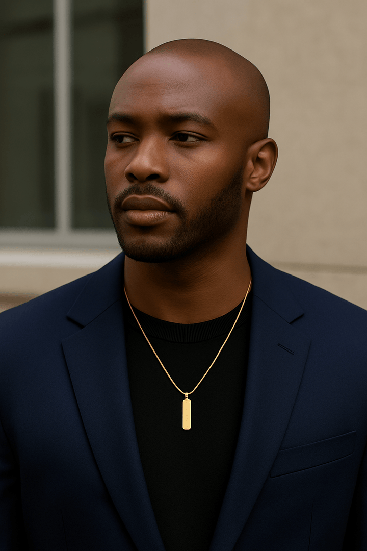 Collier homme Jonathan en acier inoxydable - Priscille & Aquila