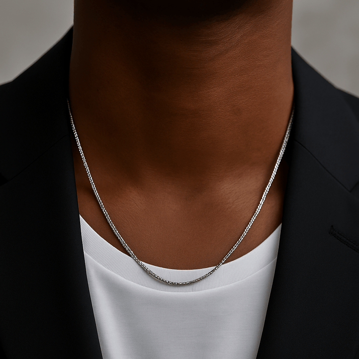 Collier homme David en acier inoxydable - Priscille & Aquila