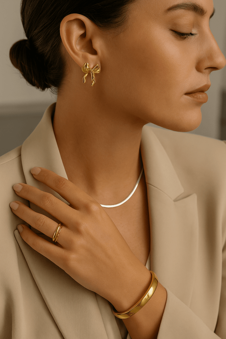 Boucles d’oreilles Nuna en acier inoxydable - Priscille & Aquila