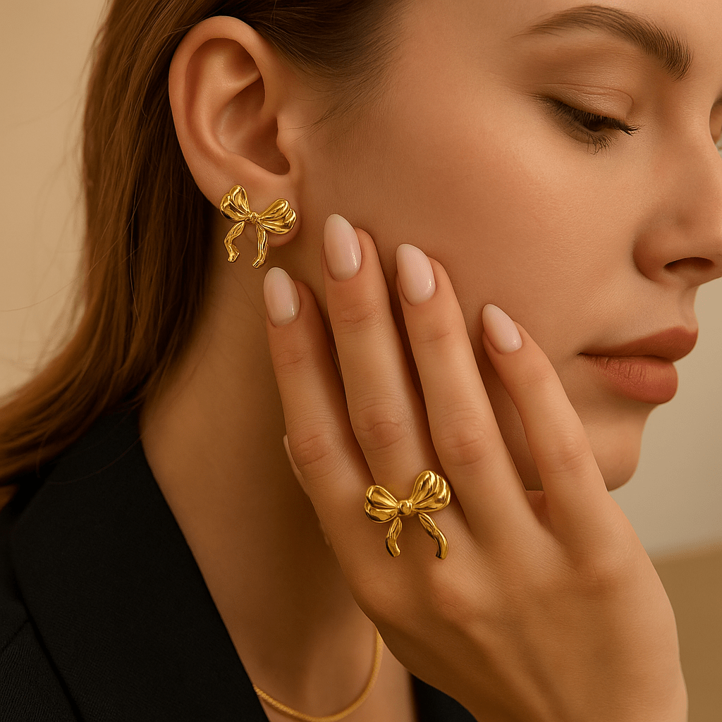 Boucles d’oreilles Nuna en acier inoxydable - Priscille & Aquila