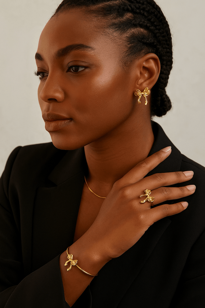 Boucles d’oreilles Nuna en acier inoxydable - Priscille & Aquila
