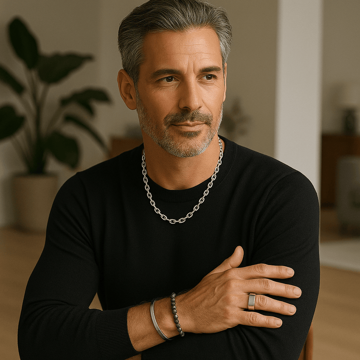 Collier homme Ruben acier inoxydable - Priscille & Aquila