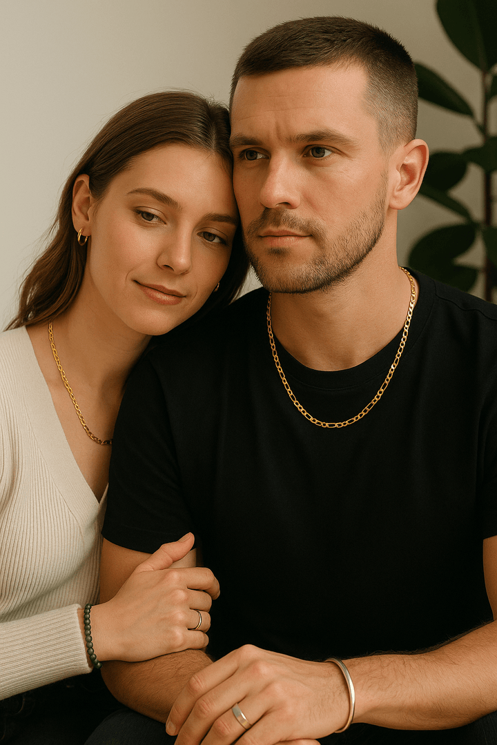 Collier EZRA – Chaîne Figaro Acier Inoxydable - Priscille & Aquila