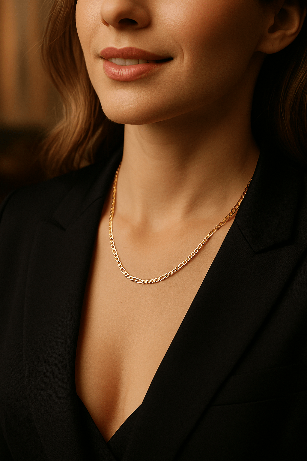 Collier EZRA – Chaîne Figaro Acier Inoxydable - Priscille & Aquila