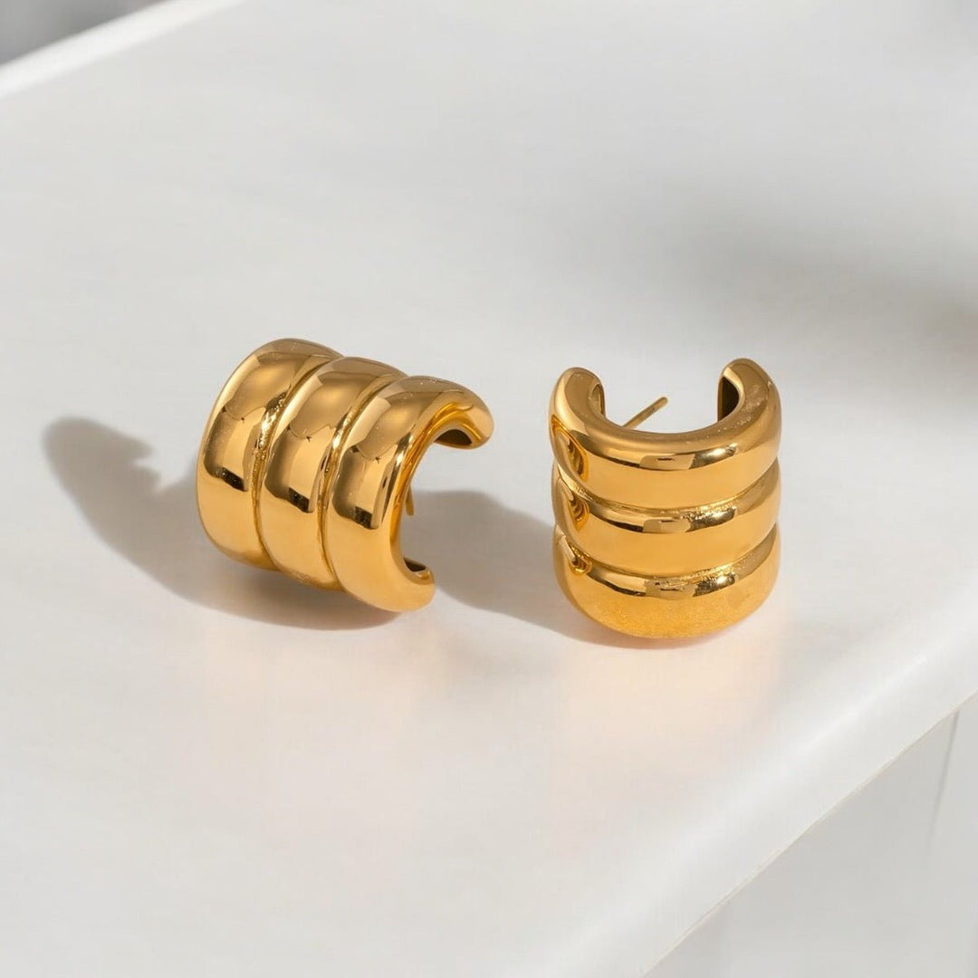 Boucles d’Oreilles Deborah – Élégance Sculpturale et Audacieuse - Priscille & Aquila