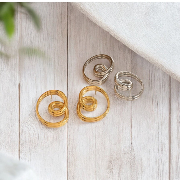 Boucles d’Oreilles Judith – Élégance Moderne et Raffinement Intemporel - Priscille & Aquila