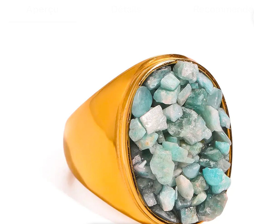 Bague Sarah – L’élégance brute au naturel - Priscille & Aquila