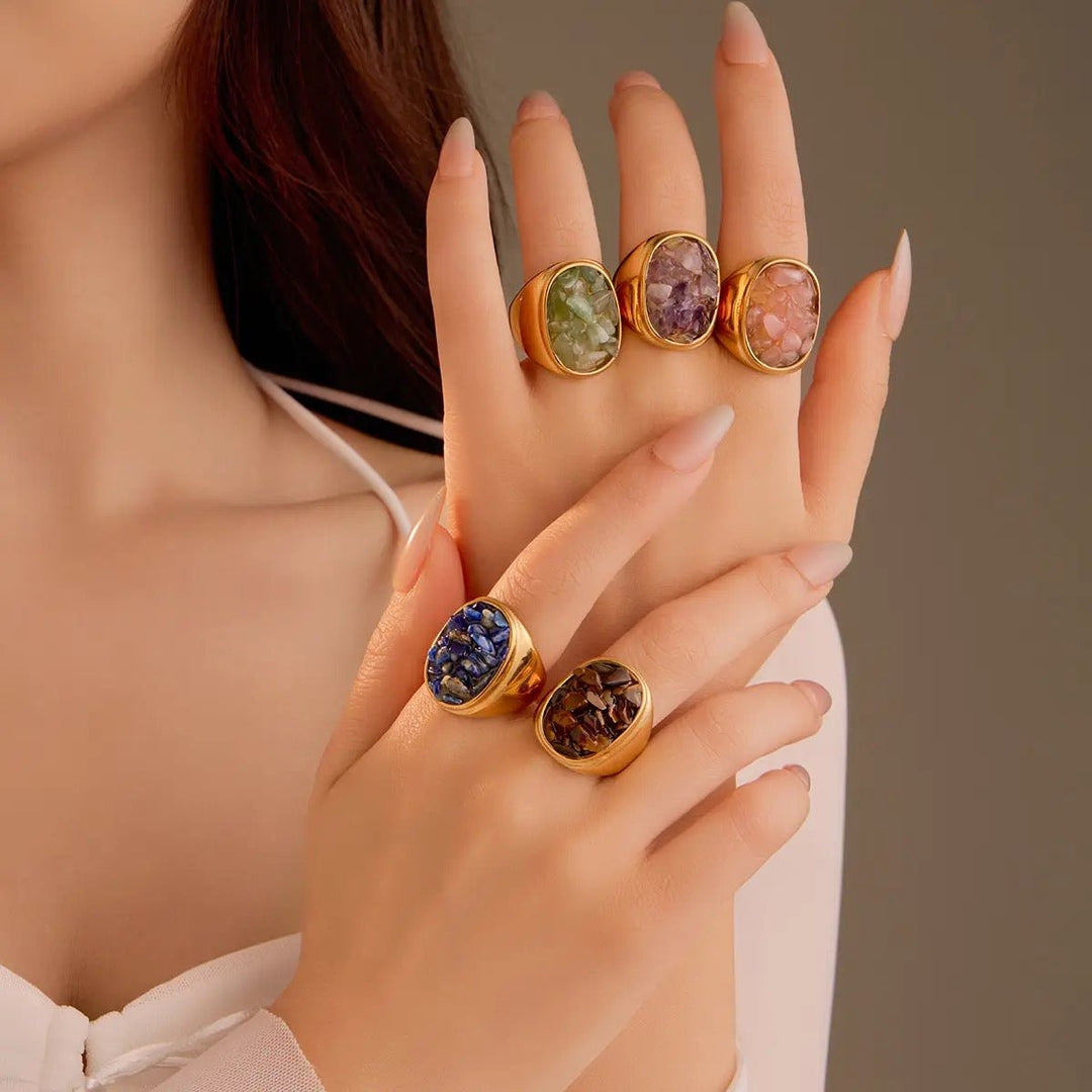 Bague Sarah – L’élégance brute au naturel - Priscille & Aquila