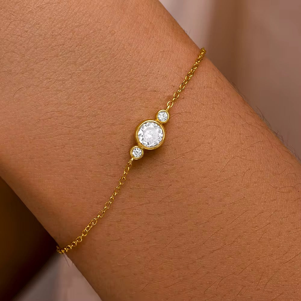 Bracelet Femmes Argent 925 Doré à l’or fin Asmae - Priscille & Aquila