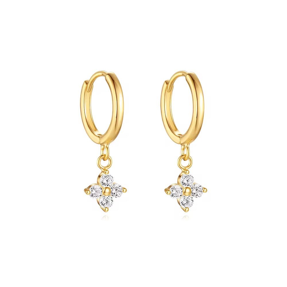 Boucles d’oreilles chaîne en Argent 925 Doré à l’or fin - Priscille & Aquila