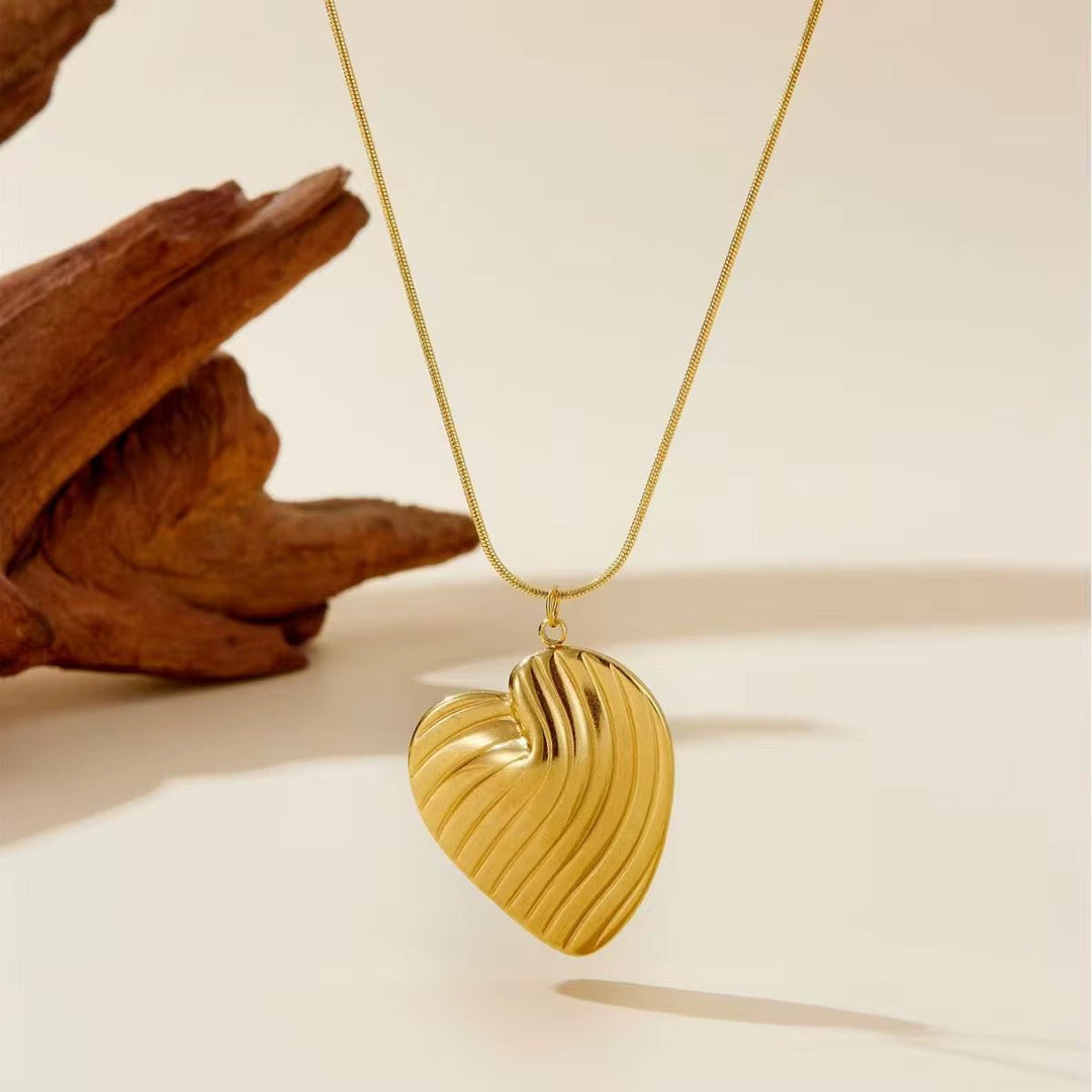 Collier en acier inoxydable Cœur Amour - Priscille & Aquila