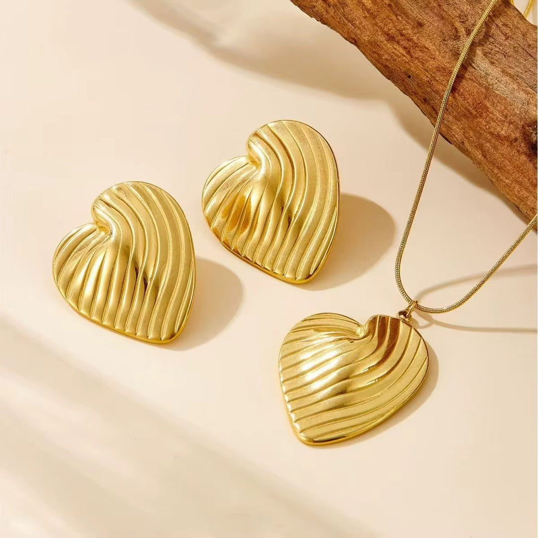 Collier en acier inoxydable Cœur Amour - Priscille & Aquila