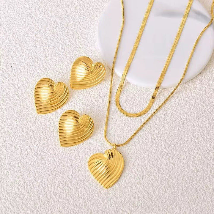 Collier en Acier inoxydable en Set - Aura - Priscille & Aquila