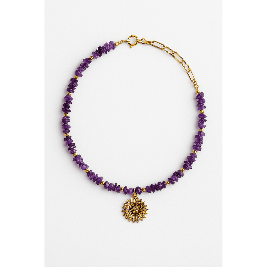 Collier Elia – Apatite, Améthyste ou Péridot - Priscille & Aquila