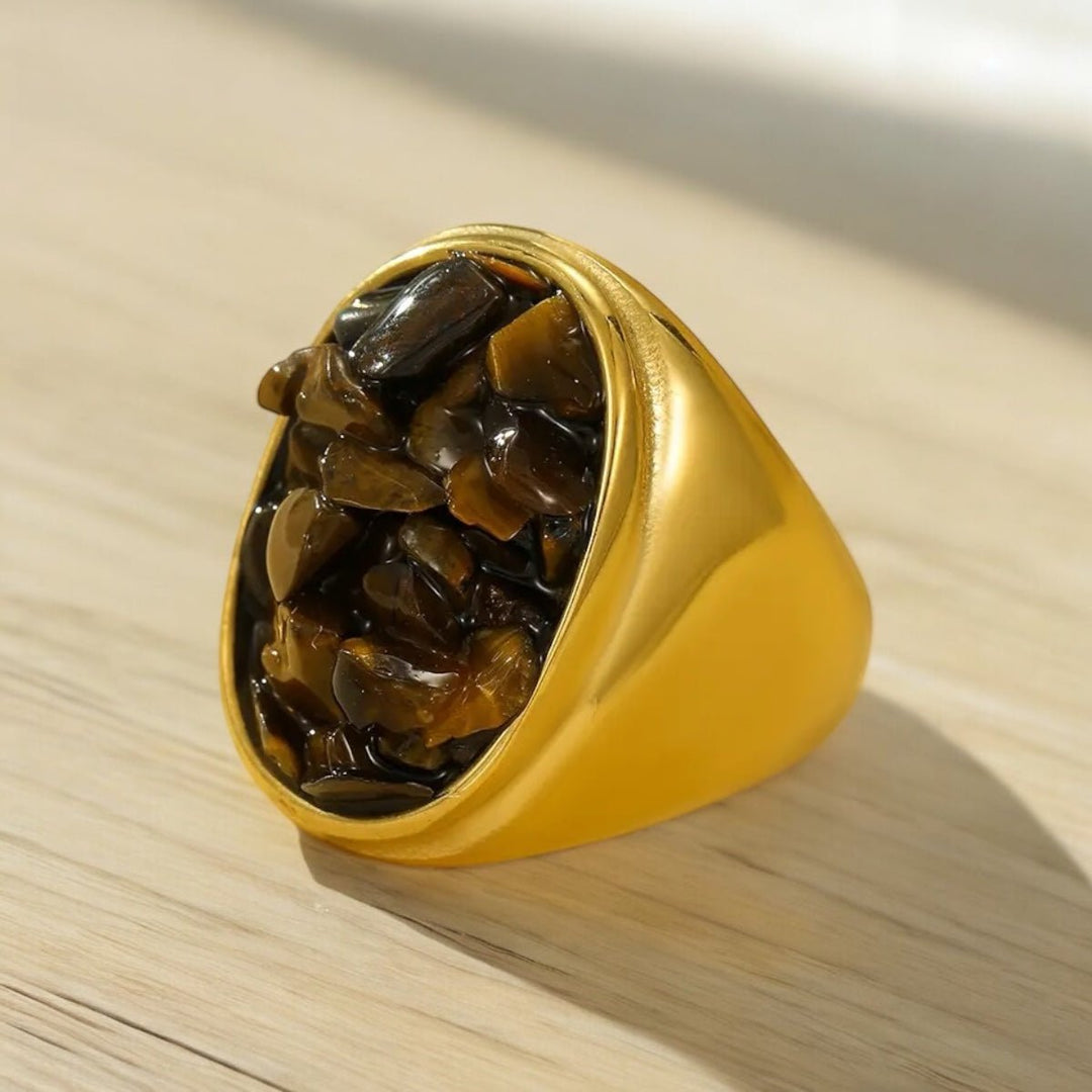 Bague Sarah – L’élégance brute au naturel - Priscille & Aquila