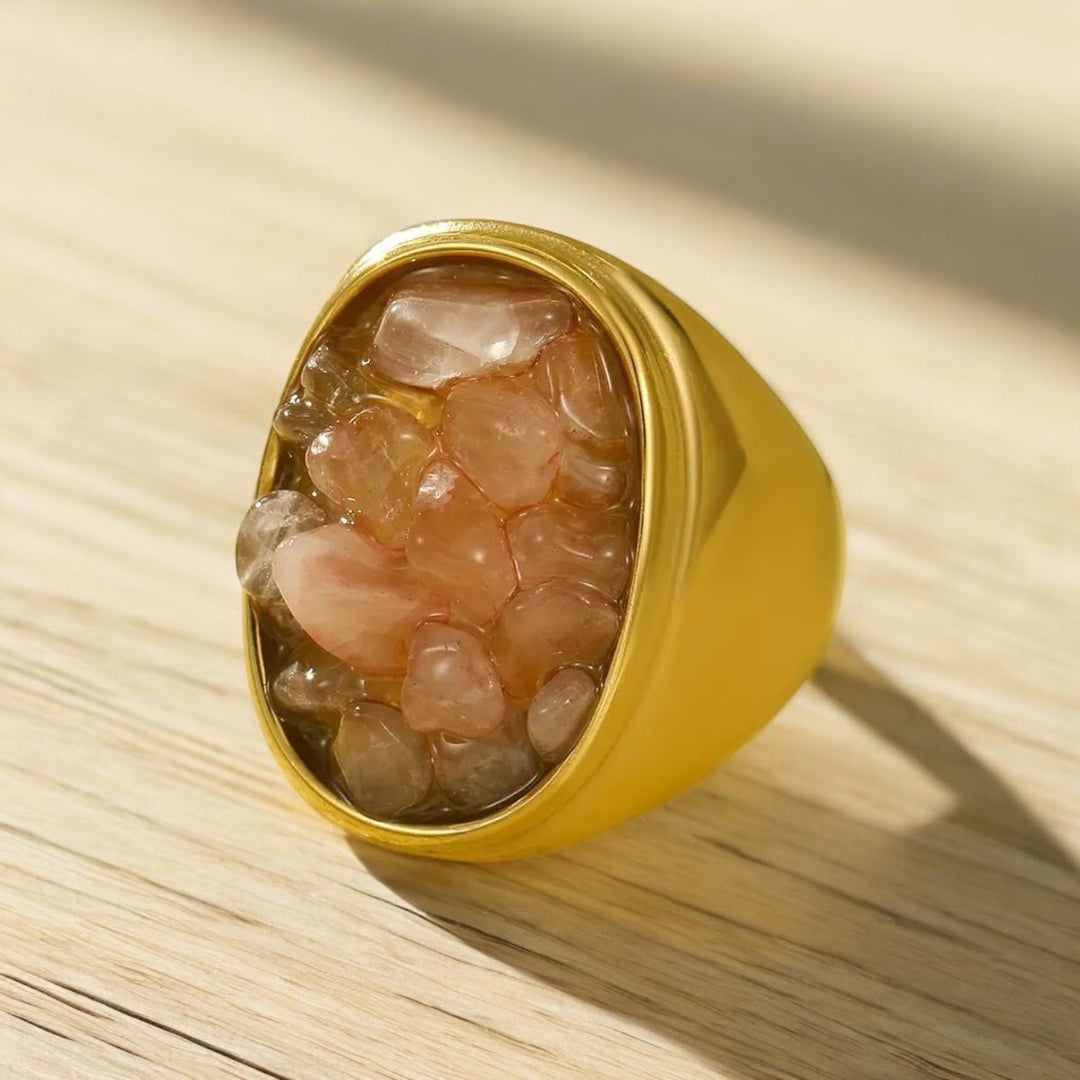 Bague Sarah – L’élégance brute au naturel - Priscille & Aquila