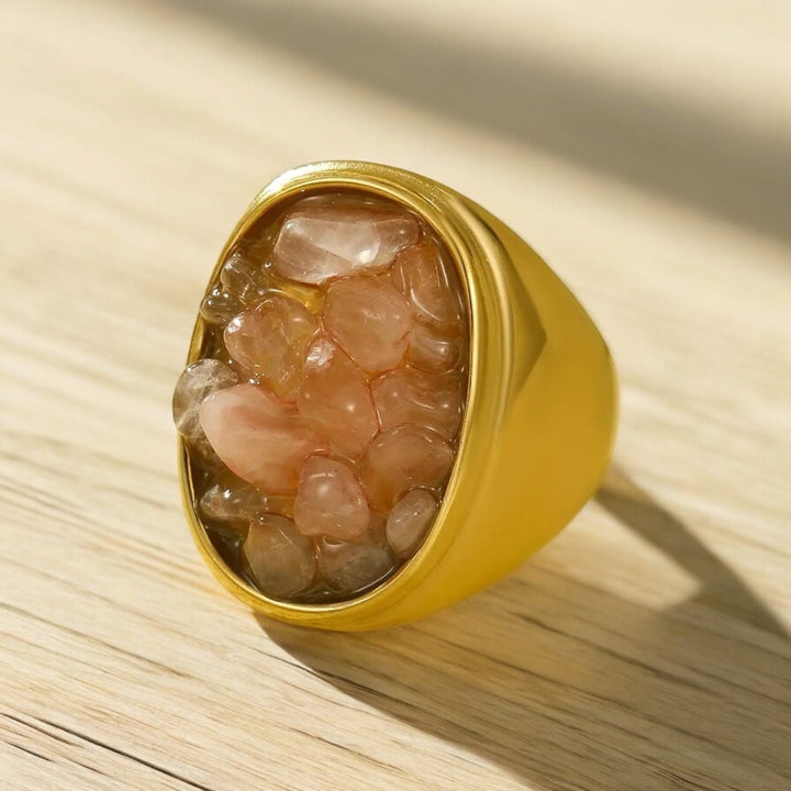 Bague Sarah – L’élégance brute au naturel - Priscille & Aquila