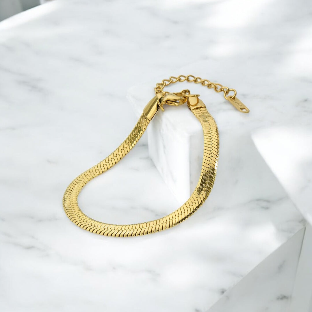 Bracelet Chaîne Serpent Unisexe – Sélène - Priscille & Aquila